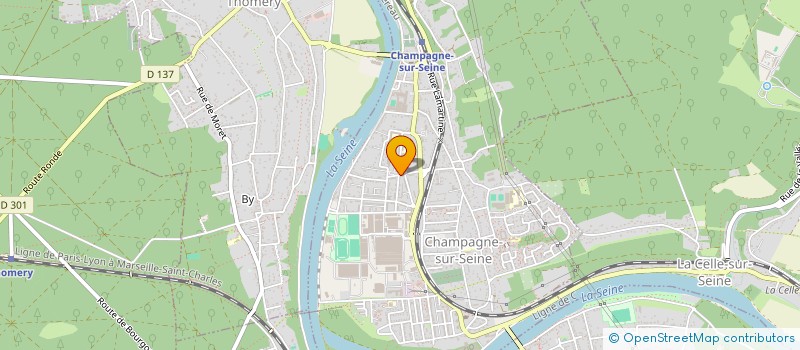 localisation de l'entreprise SCI E T H  CHAMPAGNE-SUR-SEINE