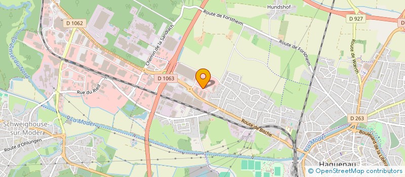 localisation de l'entreprise SCI E.V.A.  HAGUENAU