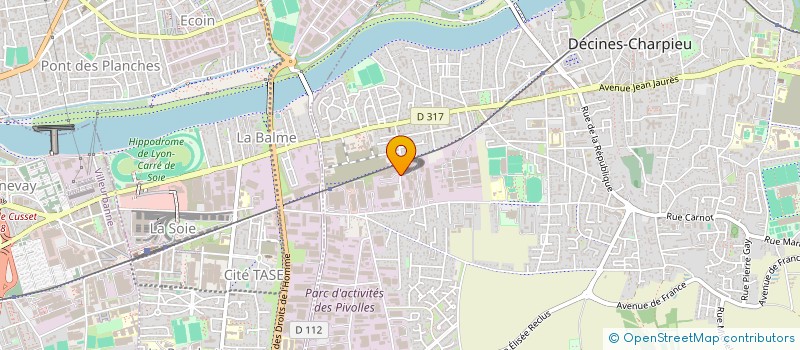 localisation de l'entreprise SCI E2C WILSON  DECINES-CHARPIEU