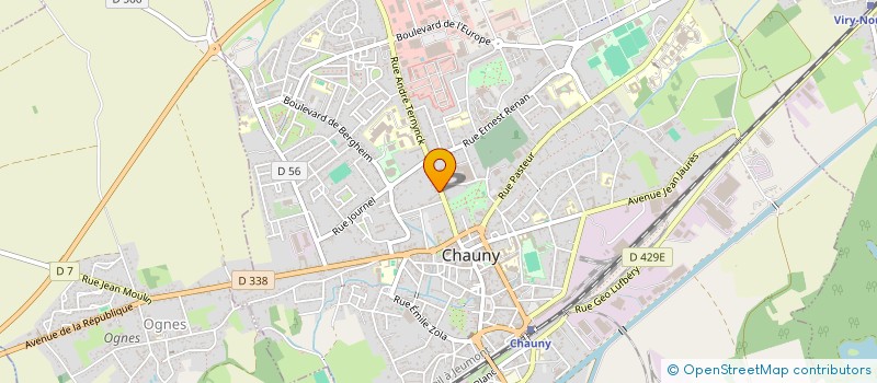 localisation de l'entreprise SCI E304 à CHAUNY