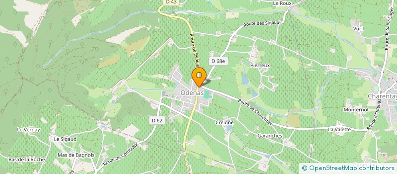 localisation de l'entreprise SCI EB  ODENAS