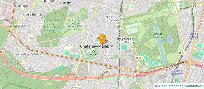 localisation de l'entreprise SCI EBAD  CHATENAY-MALABRY