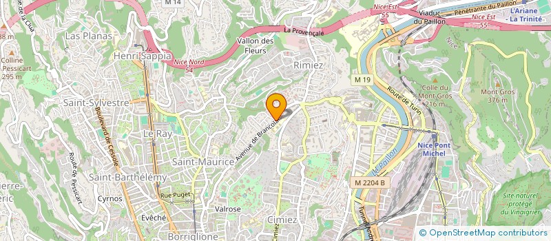 localisation de l'entreprise SCI EBAR à NICE