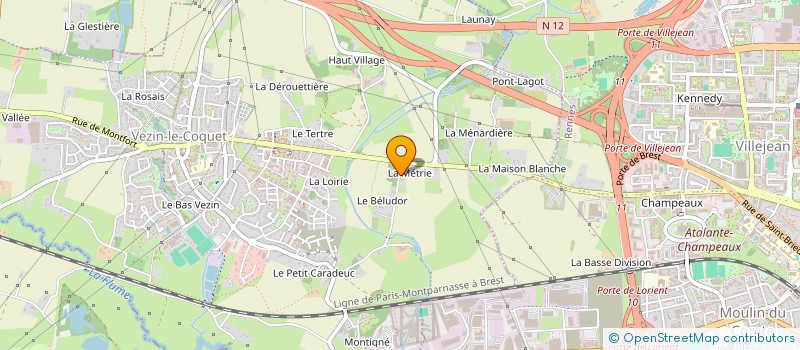 localisation de l'entreprise SCI EBENE  VEZIN-LE-COQUET