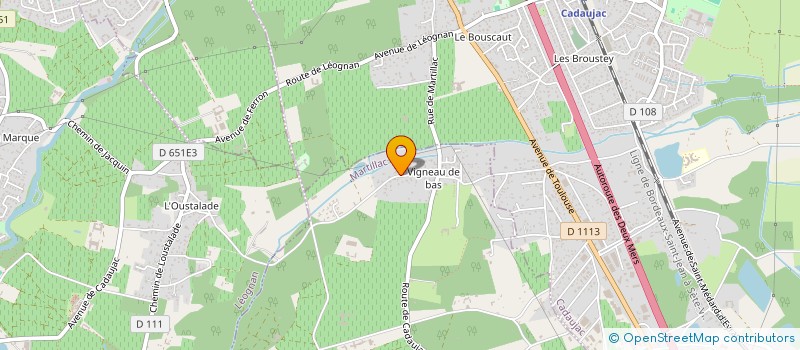 localisation de l'entreprise SCI EBJM  MARTILLAC