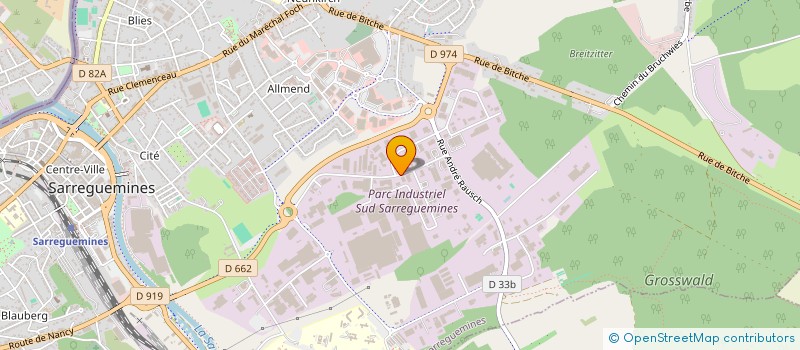 localisation de l'entreprise SCI EBOIS-GREINER  SARREGUEMINES