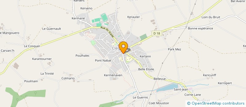 localisation de l'entreprise SCI EBS  CLEGUEREC