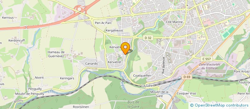 localisation de l'entreprise SCI EC - MC  LANDIVISIAU