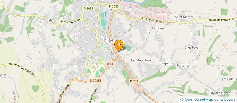 localisation de l'entreprise SCI ECAMS  RIBERAC