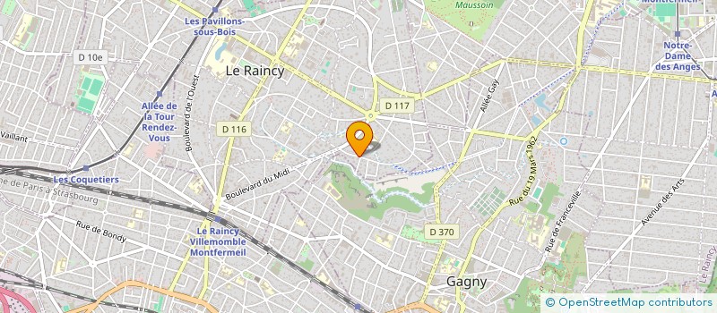 localisation de l'entreprise SCI ECART MONTHYON  LE RAINCY