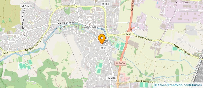 localisation de l'entreprise SCI ECEG  CEBAZAT