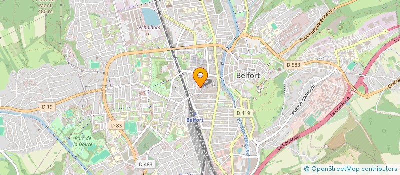 localisation de l'entreprise SCI ECGL à BELFORT