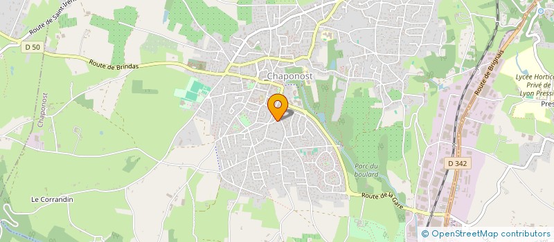 localisation de l'entreprise SCI ECHACO  CHAPONOST