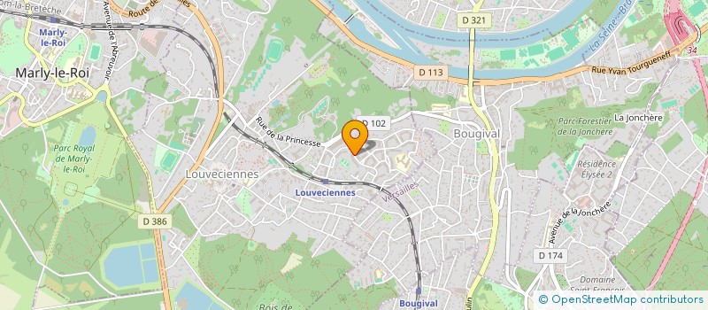 localisation de l'entreprise SCI ECHIROLLES SUD VILLAGE  LOUVECIENNES