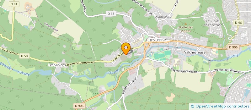 localisation de l'entreprise SCI ECO-TECNOPARK  CHEVREUSE