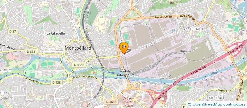localisation de l'entreprise SCI ECOHABITAT  MONTBELIARD
