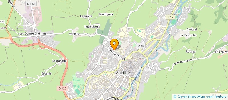localisation de l'entreprise SCI ECOLE NORMALE à AURILLAC
