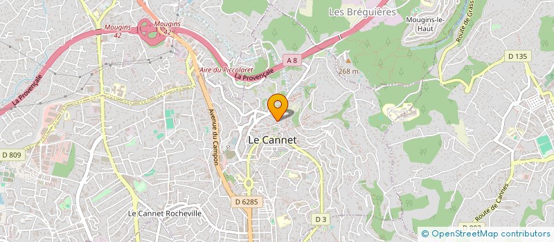 localisation de l'entreprise SCI ECOSSE à LE CANNET