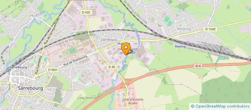 localisation de l'entreprise SCI ECR IMMO à SARREBOURG