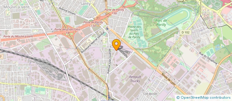 localisation de l'entreprise SCI ECSAT  VENISSIEUX