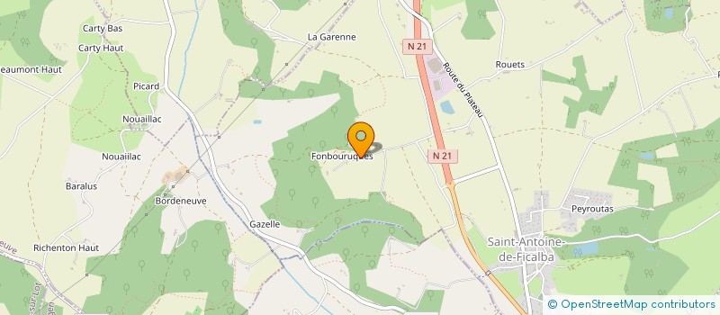 localisation de l'entreprise SCI ED 38  SAINT-ANTOINE-DE-FICALBA