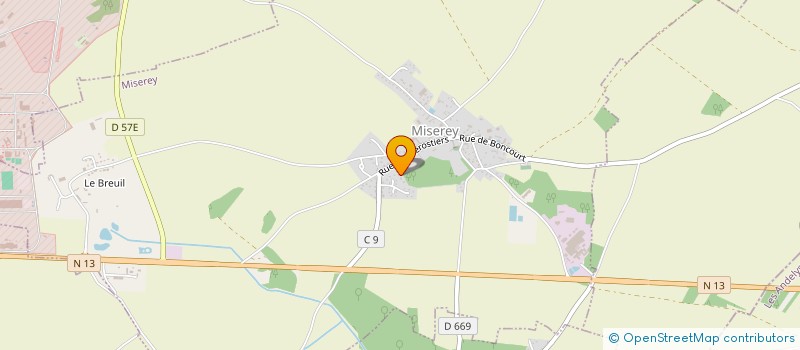 localisation de l'entreprise SCI EDA  MISEREY