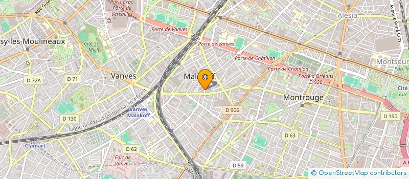 localisation de l'entreprise SCI EDCAM  MALAKOFF