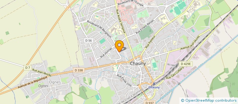 localisation de l'entreprise SCI EDELWEISS  CHAUNY