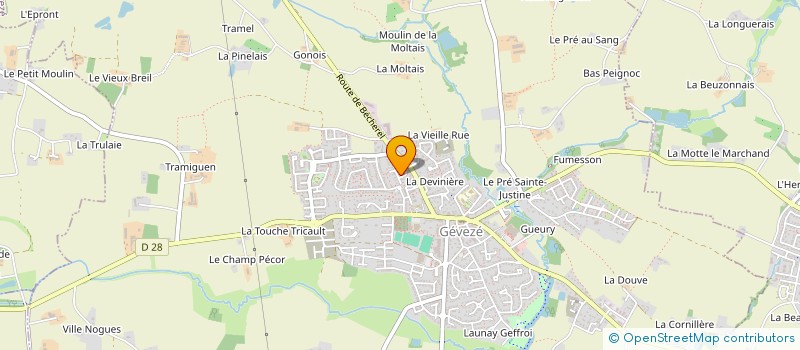 localisation de l'entreprise SCI EDELWEISS  GEVEZE