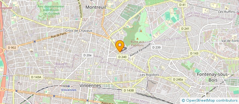 localisation de l'entreprise SCI EDEN à MONTREUIL