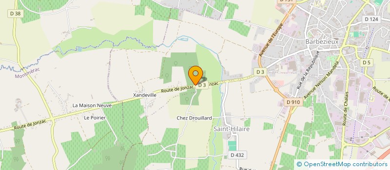 localisation de l'entreprise SCI EDEN ROC  BARBEZIEUX SAINT HILAIRE