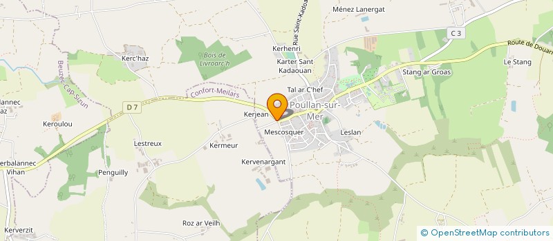 localisation de l'entreprise SCI EDL  POULLAN-SUR-MER