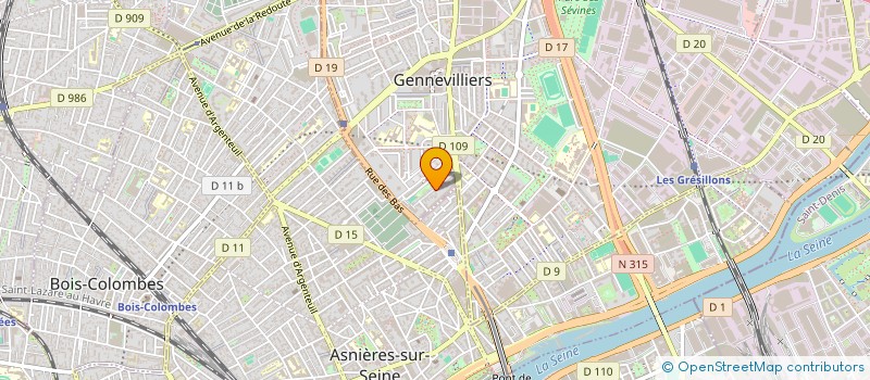 localisation de l'entreprise SCI EDMOND DARBOIS à GENNEVILLIERS