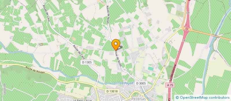 localisation de l'entreprise SCI EFAZA  PEZENAS