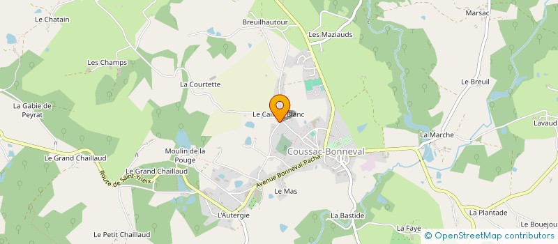 localisation de l'entreprise SCI EG2B  COUSSAC-BONNEVAL