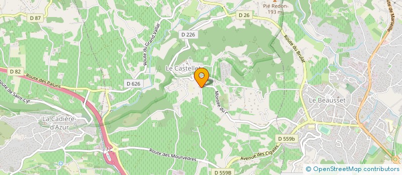 localisation de l'entreprise SCI EGE  LE CASTELLET