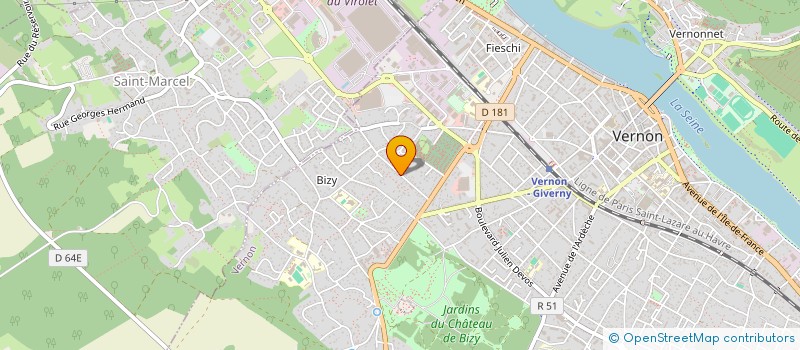 localisation de l'entreprise SCI EGLANTIER 27  VERNON