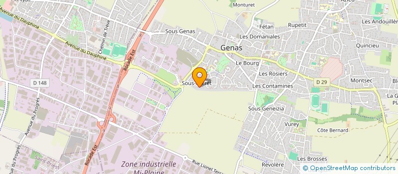 localisation de l'entreprise SCI EGLANTIER  GENAS