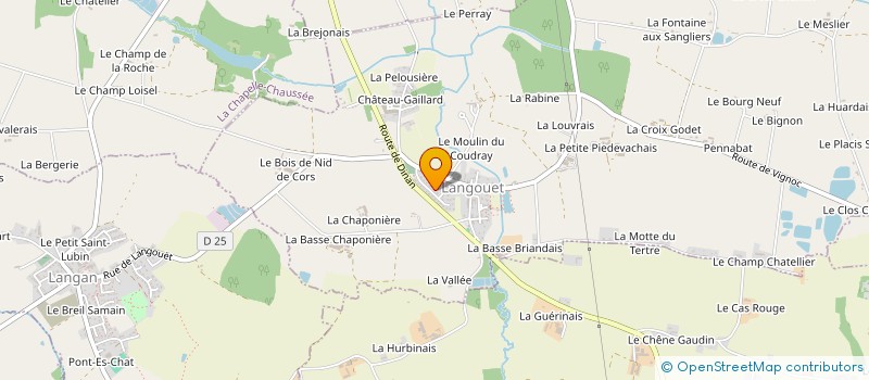 localisation de l'entreprise SCI EGO-IN  LANGOUET