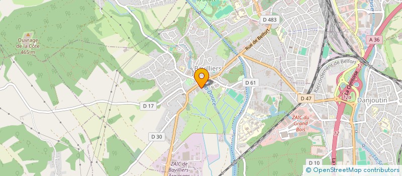 localisation de l'entreprise SCI EHK  BAVILLIERS