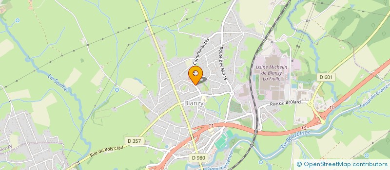 localisation de l'entreprise SCI EHM  BLANZY