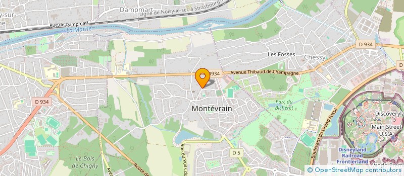 localisation de l'entreprise SCI EHR  MONTEVRAIN