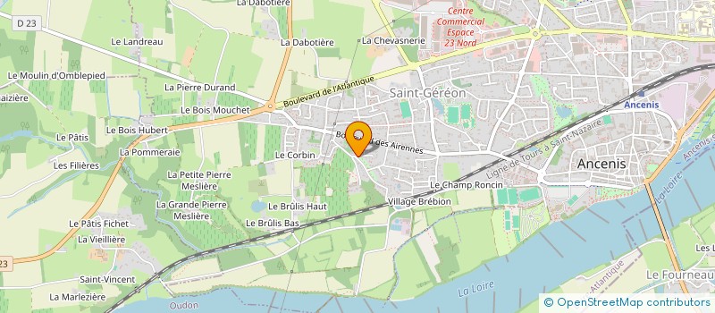 localisation de l'entreprise SCI EIREBRO  ANCENIS-SAINT-GEREON