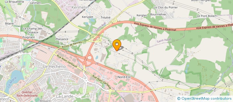 localisation de l'entreprise SCI EJA LUZERNE à VANNES