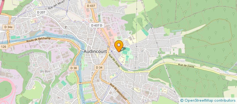 localisation de l'entreprise SCI EJB  AUDINCOURT