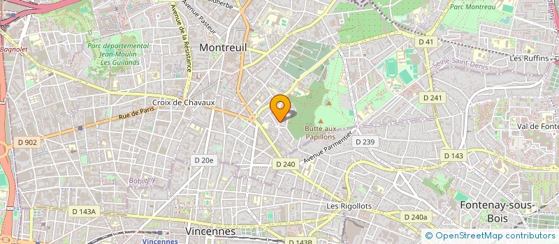 localisation de l'entreprise SCI EJG PANIER à MONTREUIL