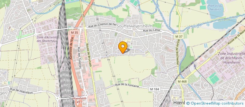 localisation de l'entreprise SCI EKIP  SOUFFELWEYERSHEIM