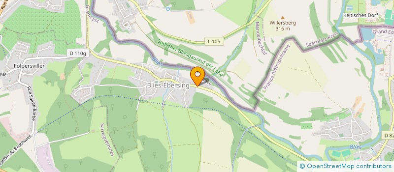 localisation de l'entreprise SCI EKSK  BLIES-EBERSING