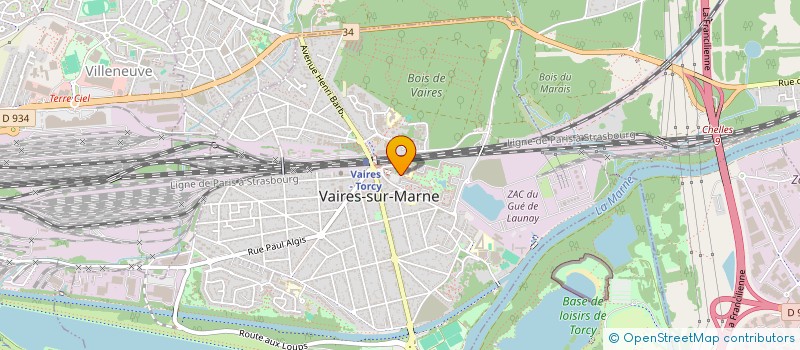 localisation de l'entreprise SCI EL BAZ BENBOUAZIZ  VAIRES-SUR-MARNE