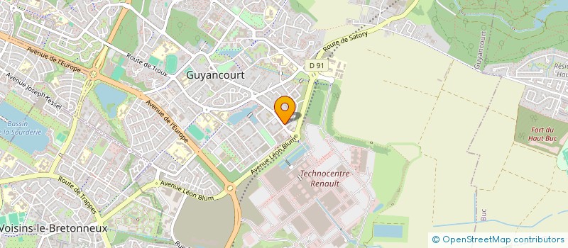 localisation de l'entreprise SCI EL HOUERES  GUYANCOURT